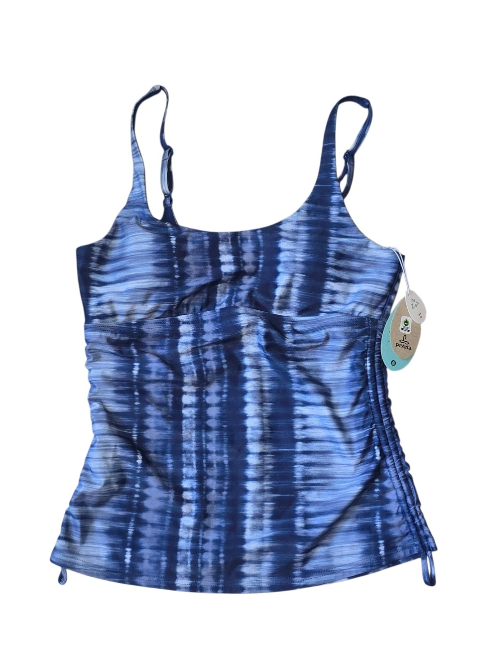 Prana Blue Tie-Dye Tankini Size S